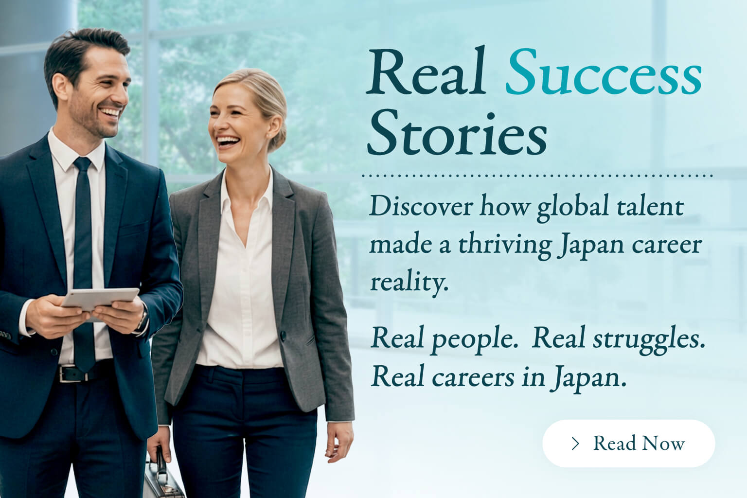 Real people.Real struggles.Real careers in Japan.